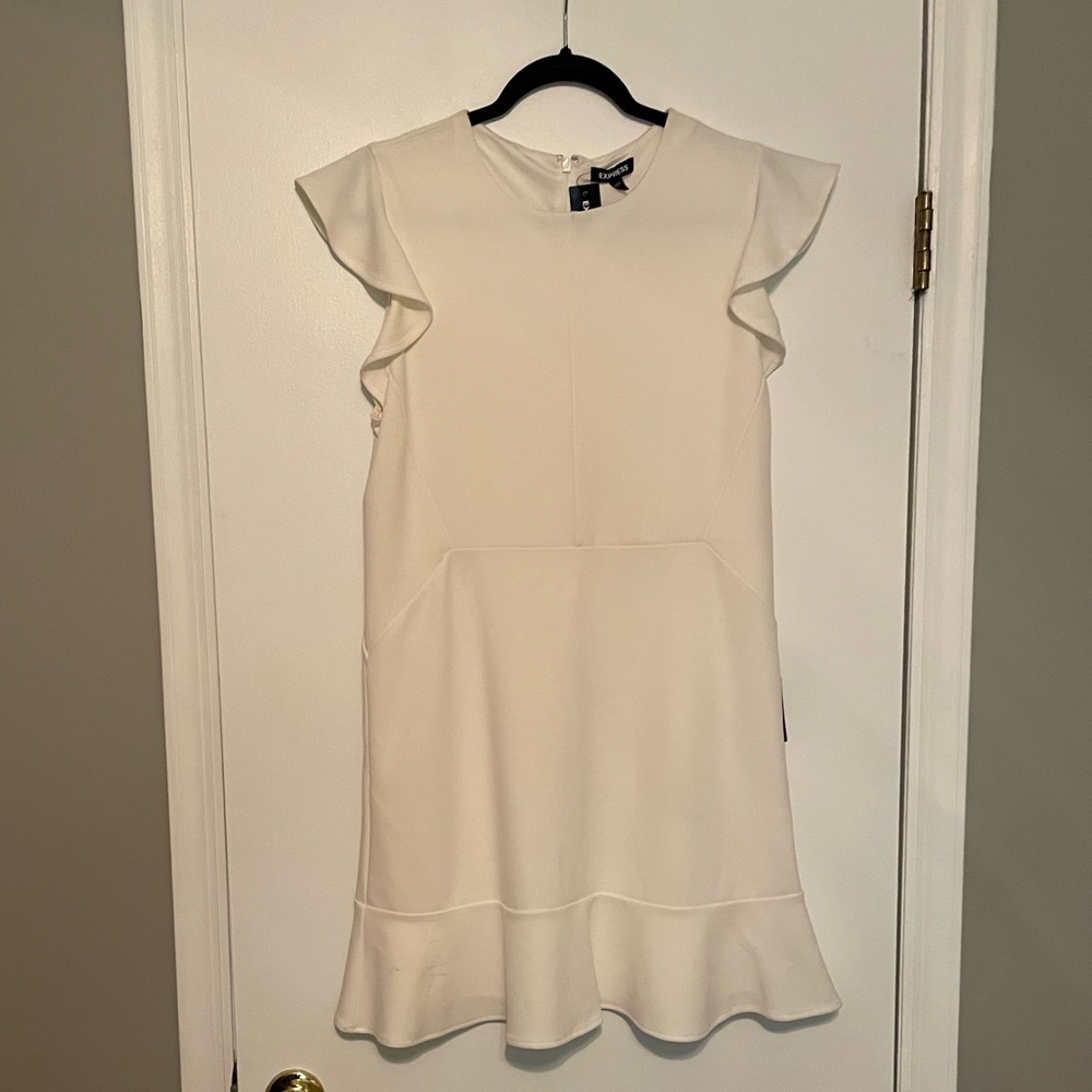 NWT Express Off White Fitted Dress